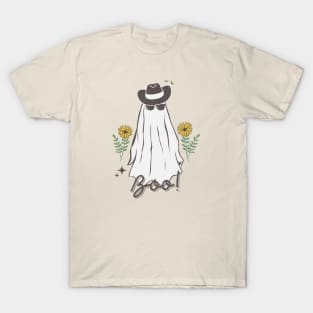 Boo Ghost Cowboy Halloween, Retro halloween Party Gift T-Shirt